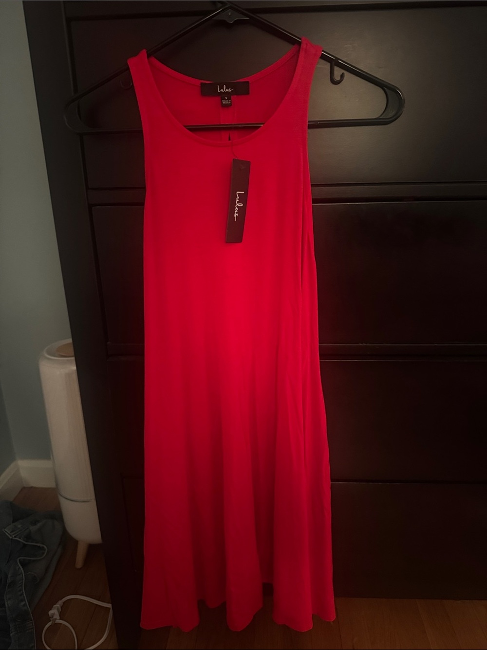 Lulu's Red Sleeveless Midi Dress